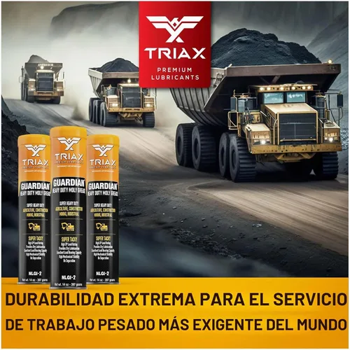 Vista 3 de TRIAX Guardian - Grasa resistente con moly, multiusos, rodamientos de ruedas, componentes cargados de golpes, extremadamente pegajosa, punto