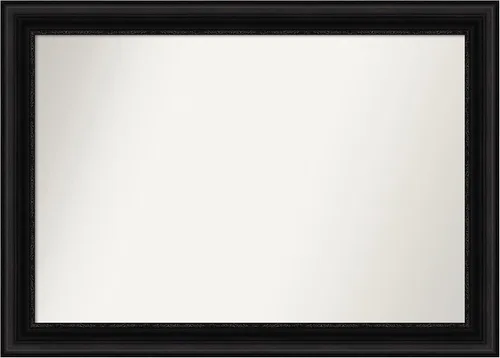 Vista 265 de Amanti Art Espejo personalizado, espejo de baño negro puente, espejo de pared o espejo de tocador de baño sobre el fregadero (26 x 26 pulgadas)