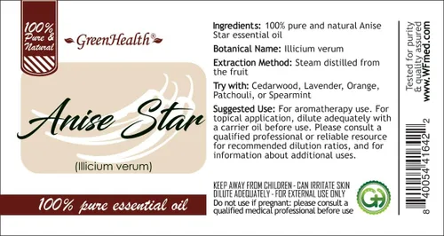 Vista 3 de GreenHealth Aceite esencial de estrella de anís – 1 fl oz (1.0 fl oz) 100% puro y sin cortar Fuerte aroma de regaliz para difusores