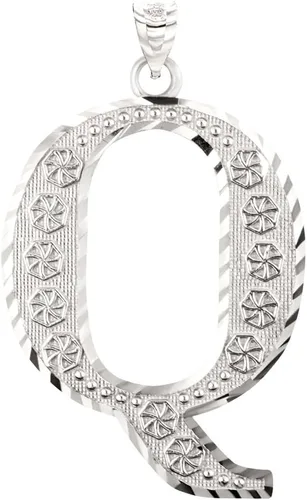 Vista 20 de Claddagh Gold . Colgante de plata de ley 925 con inicial de letras A-Z disponible en pequeño, mediano y grande