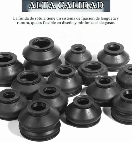 Vista 3 de Funda de Barra de Dirección, Fundas de Extremo de Barra de Dirección, Accesorios de Automóvil Giran a Brazo de Varilla Cabeza de Rótula Protección