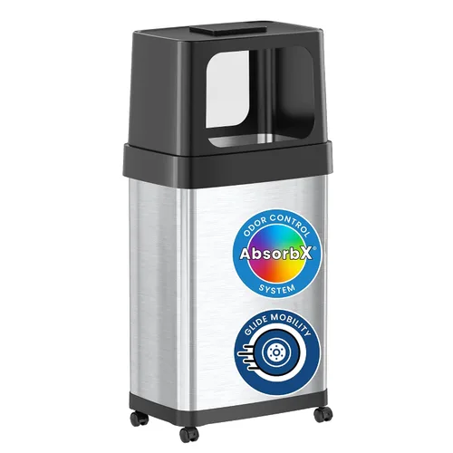 Vista 13 de iTouchless Glide - Cubo de basura de 23 galones (87 litros) con sensor, ruedas y sistema de control de olores, acero inoxidable, automático, cocina