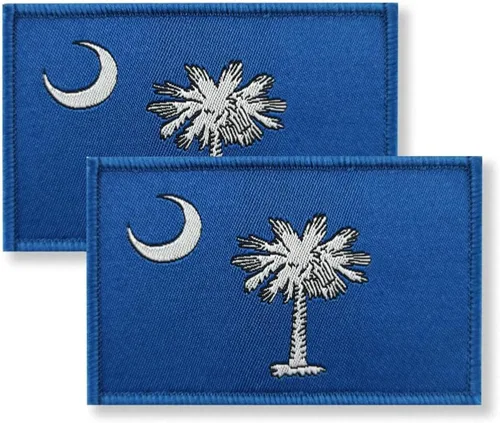 Vista 9 de Overdecor Parche de bandera de Alabama - Parches militares tácticos - Cierre de velcro, paquete de 2