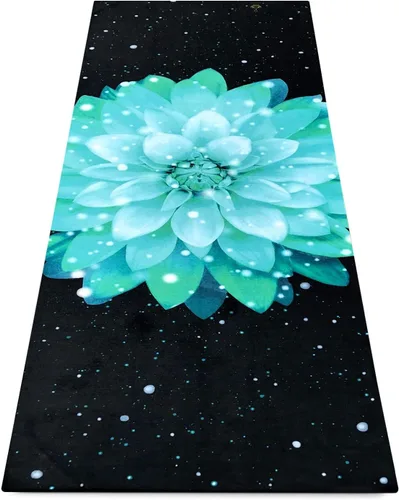 Vista 10 de Heathyoga, Toalla de yoga con diseño exclusivo de bolsillos en las esquinas de microfibra 100%, ideal para yoga, pilates y entrenamiento físico