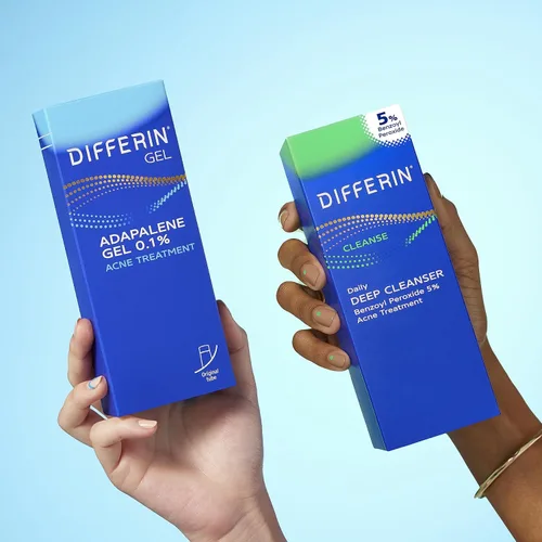 Vista 14 de Kit de cuidado de la piel para acné Differin, tratamiento de acné con retinoide Differin Gel para la cara con 0.1% de adapalene y 5% de peróxido