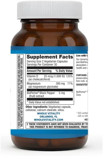 Vista 2 de Vitamina D3 y Magnesio con Cápsulas de Biopreno