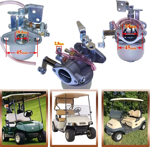 Vista 2 de Carburador para Ez Go Marathon Golf Cart 1982-1987 2 Stroke Carb Motores EZGO Mini Bike Motor 1986 ezgo maratón partes
