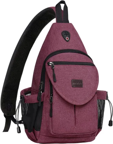 Vista 9 de MOSISO Crossbody Sling Bag for Women, Shoulder Backpack, Hiking Daypack Bag Verde militar