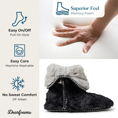 Vista 5 de Dearfoams Pantuflas plegables de Beth para mujer