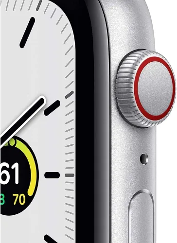 Vista 2 de Apple Watch SE (GPS + Cellular, 40mm) - Silver Aluminum Case with White Sport Band (Renewed)