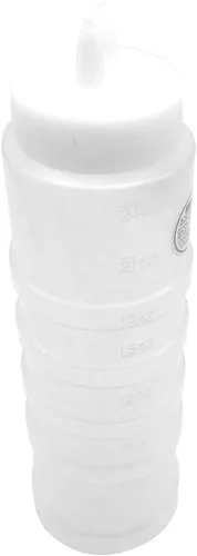 Vista 8 de GARASANI Dispensador de botellas de condimentos exprimibles de salsa de 4 agujeros (24 oz - 23.7 fl oz)
