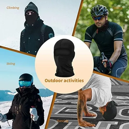 Vista 5 de Pasamontañas para la cara, polaina de cuello refrescante para verano, protector UV, bufanda de esquí para hombres y mujeres, pasamontañas
