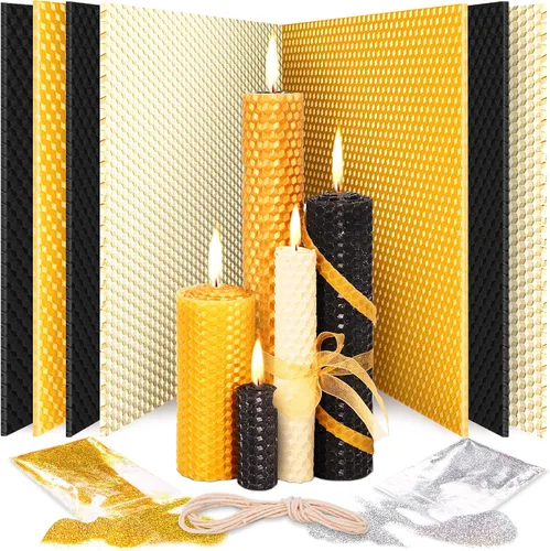 Vista 3 de Kit de fabricación de velas de cera de abejas, manualidades para adultos, mujeres, velas de lujo, regalos para mujeres, kits de bricolaje para artes