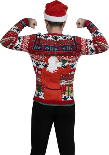 Vista 4 de Blizzard Bay - Suéter feo de Navidad para hombre, diseño de Santa