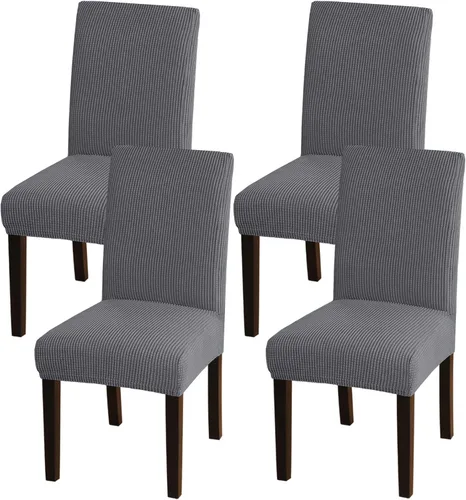 Vista 39 de Turquoize - Juego de 2 fundas elásticas para sillas de comedor, fundas lavables removibles para sillas de comedor, fundas de asiento para sillas