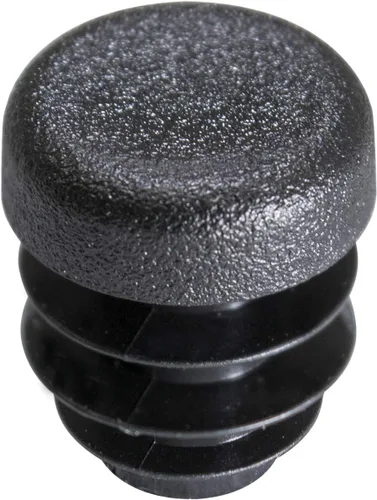 Vista 6 de Prescott Plastics Tapones de plástico acanalados de 1/2 pulgada (0.500 in) de diámetro exterior, tapas redondas de tubo de metal negro, inserciones