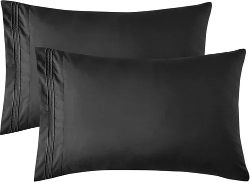 Vista 42 de YIYEA Juego de 2 fundas de almohada estándar de microfibra ultra suave de doble cepillado, fundas de almohada estándar, fundas de almohada florales