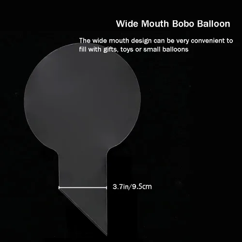 Vista 3 de Bobo Globos de burbujas de cuello ancho, bolas grandes de PVC transparente para máquina de llenado de globos, kit de máquina de relleno de globos