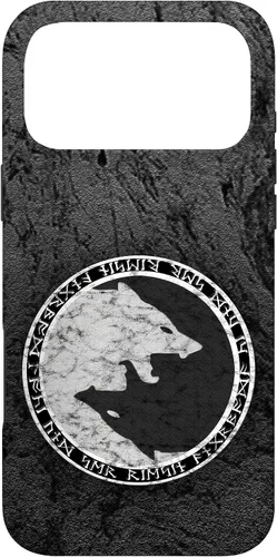 Vista 22 de Fenrir Wolf of Odin in Circle of Norse Runes Case for iPhone 17