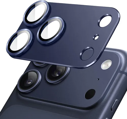 Vista 23 de JETech Protector de lente de cámara para iPhone 17 de 6.3 pulgadas, cobertura completa, cubierta de anillo de vidrio templado 9H, placa de metal