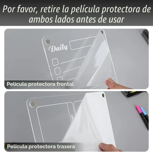 Vista 3 de DIYMAG Almohadillas de Planificación Paquete de 3 Calendario Magnético Acrílico de Borrado en Seco para Refrigerador, 15"x11" Juego 2026 Magnéticos