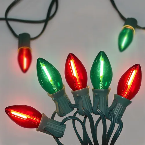 Vista 13 de C7 Luces de Navidad para Exteriores 25 Pies Luces de Cadena LED de Navidad con 27 Bombillas LED Multicolor (2 de Repuesto), Luces de Cadena
