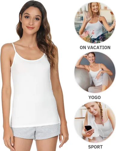 Vista 4 de Vislivin - Camiseta sin mangas para mujer con tirantes ajustables