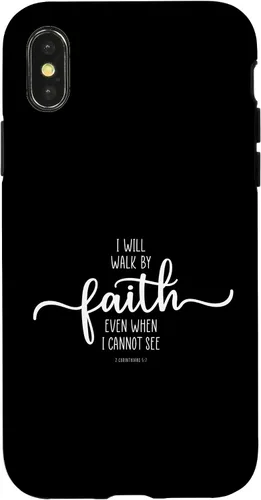 Vista 5 de iPhone 16 I Will Walk By Faith, God Jesus Christian Bible Inspiration Case