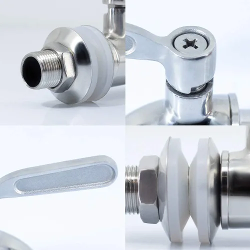 Vista 3 de Grifo de acero inoxidable para dispensador de bebidas, espita de metal de repuesto para dispensador de bebidas, grifo dispensador de agua, boquilla