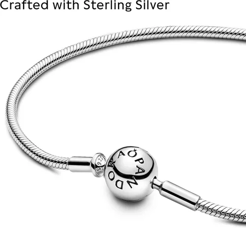 Vista 3 de PANDORA Pulsera de plata de ley con cadena de serpiente ME Jewelry