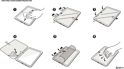 Vista 5 de NuPro Protector de pantalla transparente para tablet Amazon Fire 7 (12.ª generación, lanzada en 2022), paquete de 2