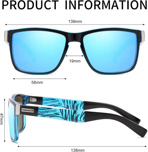 Vista 5 de Tramean Gafas de sol polarizadas vintage para hombres y mujeres con protección UV retro