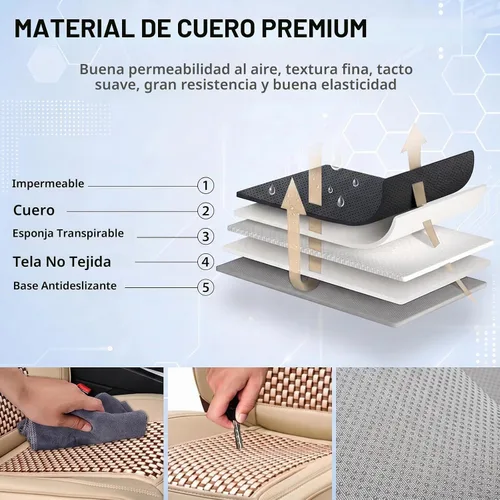 Vista 6 de Coverado - Fundas impermeables para asientos de coche, fundas delanteras para asientos de coche, 2 en 1, fundas protectoras para asientos de coche