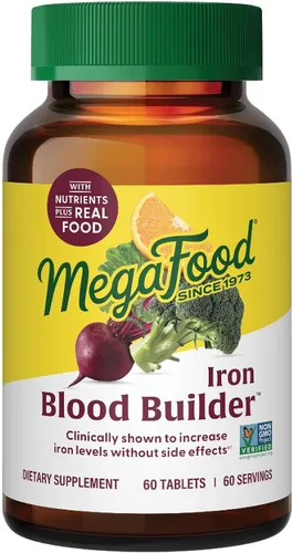 Vista 11 de MegaFood Suplemento de hierro constructor de sangre, apoyo energético, vegano, 30 tabletas Increase Iron Levels Without Side Effects, Improves