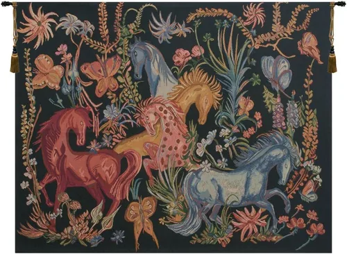 Vista 11 de C Charlotte Home Furnishings Inc Maison de Cygne - Tapiz belga para colgar en la pared, mezcla de algodón y poliéster, arte de pared, 21 x 18