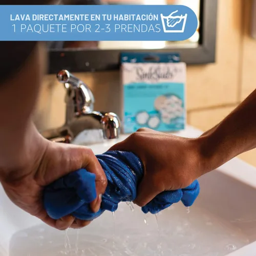 Vista 3 de SinkSuds Detergente para ropa de viaje, jabón líquido compatible con la TSA, seguro para todas las telas, 3 paquetes