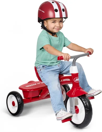 Vista 9 de Radio Flyer Triciclo Red Rider para edades de 2.5 a 5 años, bicicleta de tres ruedas para niños pequeños, triciclo para niños, juguete de montar al