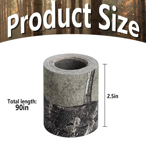 Vista 2 de Adnee Cinta silenciadora de camuflaje de 2.5 yardas x 2.5 pulgadas, cintas de camuflaje autoadhesivas, cinta protectora de camuflaje para tu
