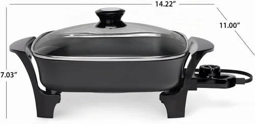Vista 8 de Presto 06626 - Sartén eléctrica (11 pulgadas) con tapa de cristal