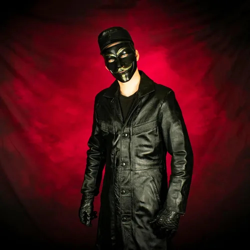 Vista 6 de Diximus - Máscara de V for Vendetta, máscara anónima de Guy Fawkes para Halloween, máscara de hacker