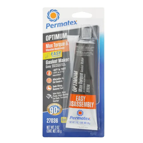 Vista 13 de Permatex 22074 Ultra Grey Rigid High-Torque RTV Fabricante de Juntas de Silicona, Seguro para Sensores y No Corrosivo, Para Aplicaciones de Alto Par