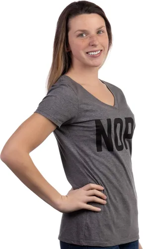 Vista 3 de Camisetas divertidas para mujer, con frase sarcástica y con cuello en V