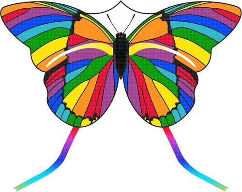 Vista 8 de Mariposa enorme cometa para niños y adultos, cuerda de una sola línea con cola fácil de volar para viajes a la playa, parque, juegos y actividades