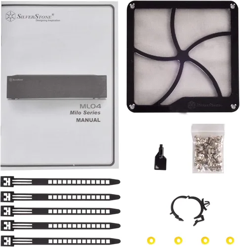 Vista 10 de Silverstone Tecnología Milo ML04 Tipo-C Puerta delantera de aluminio/cuerpo de acero Micro ATX Media Center/HTPC Caso, SST-ML04B-C