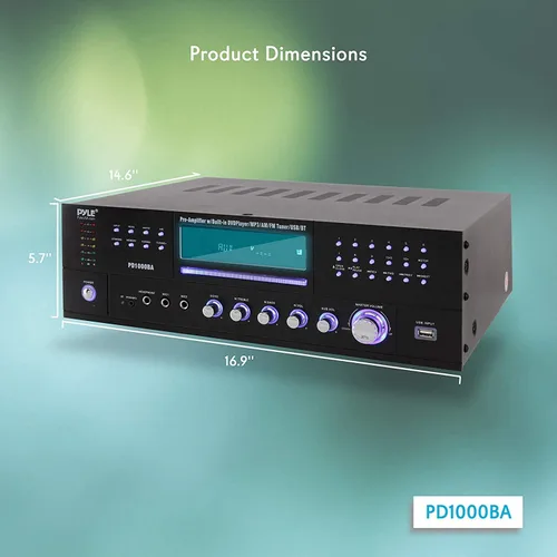 Vista 2 de Amplificador de potencia Bluetooth inalámbrico de 4 canales
