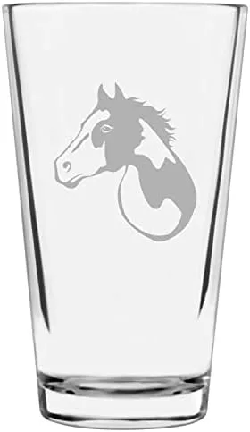 Vista 84 de Shetland Pony (cuerpo) - Vaso de pinta grabado con temática de caballo alternativo de 16 onzas