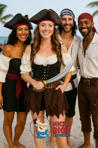 Vista 7 de Nicky Bigs Novelties Disfraz de arma pirata de plástico de lujo, diseño de bucanero