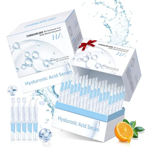 Vista 13 de Frascos de suero ultra hidratante al 5% con niacinamida, células madre de colágeno, Wake Nature Perfection Antienvejecimiento Hidratación