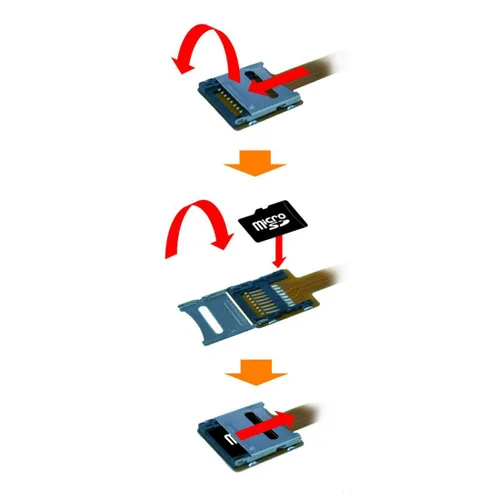 Vista 3 de chenyang Micro SD TF Kit de tarjeta de memoria TF macho a hembra Cable de extensión plano suave FPC 3.9 in
