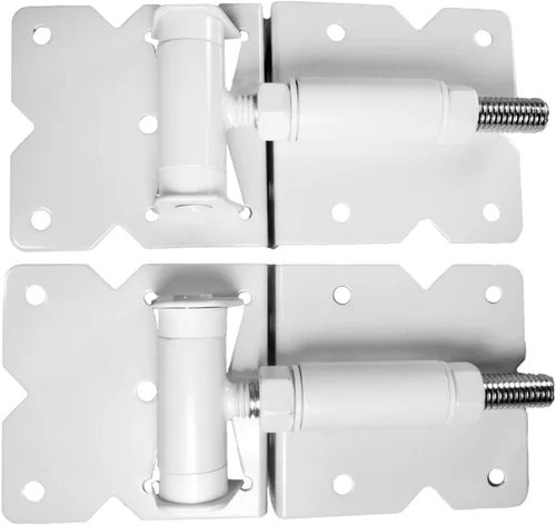 Vista 2 de Bisagra de puerta de acero inoxidable blanco para vinilo, esgrima de PVC - CAJA Cantidad 12